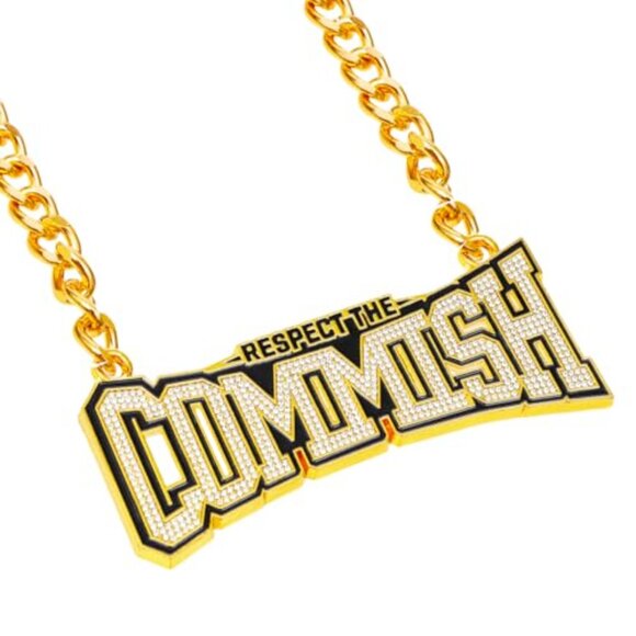 Fantasy Football Chain Heavy Statement Necklace Zinc Alloy Party Wear - Picture 3 of 5